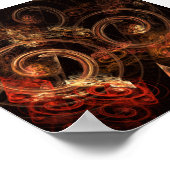 Het geluid van muziek Abstracte kunst Poster (Hoek)