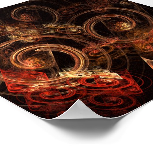 Het geluid van muziek Abstracte kunst Poster (Hoek)