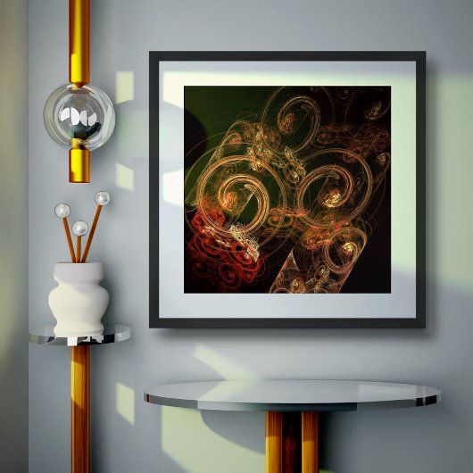 Het geluid van muziek Abstracte kunst Poster