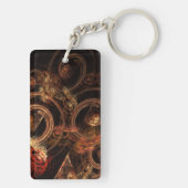 Het geluid van muziek Abstracte kunst Sleutelhanger (achterkant)
