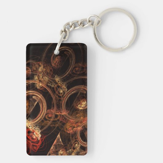 Het geluid van muziek Abstracte kunst Sleutelhanger (achterkant)