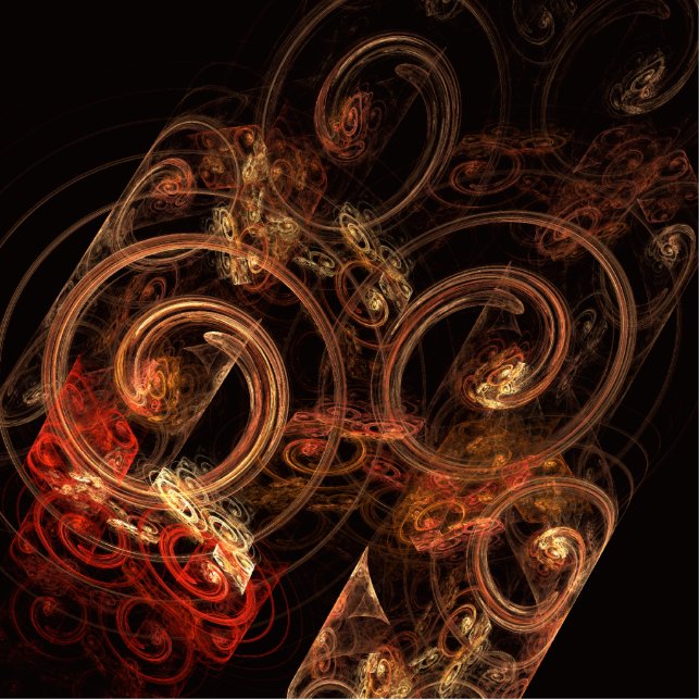 Het geluid van muziek Abstracte kunst Staand Fotobeeldje (Voorkant)