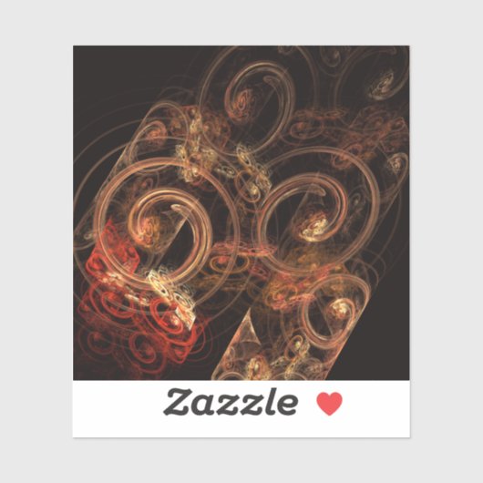 Het geluid van muziek Abstracte kunst Sticker (Vel)