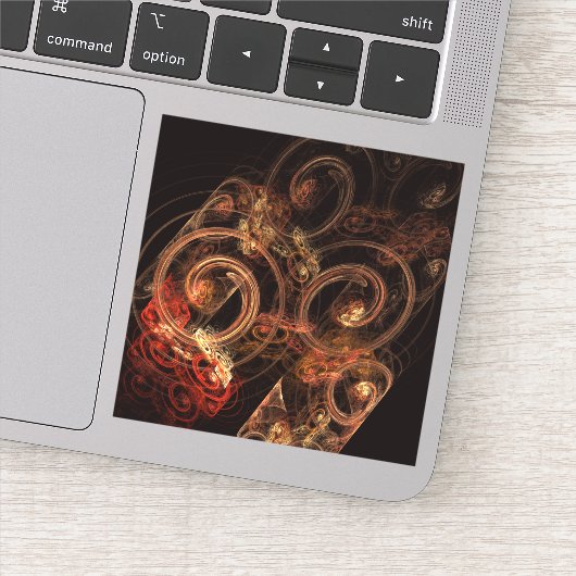 Het geluid van muziek Abstracte kunst Sticker (Detail)