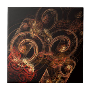 Het geluid van muziek Abstracte kunst Tegel Tegeltje