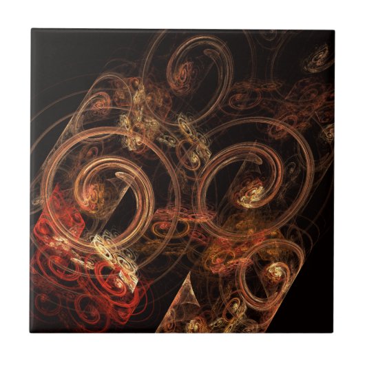 Het geluid van muziek Abstracte kunst Tegel Tegeltje (Voorkant)