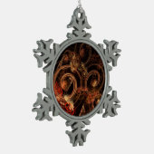 Het geluid van muziek Abstracte kunst Tin Sneeuwvlok Ornament (Links)