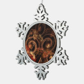 Het geluid van muziek Abstracte kunst Tin Sneeuwvlok Ornament (Rechts)