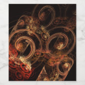 Het geluid van muziek Abstracte kunst Wijn Etiket (Enkel label)