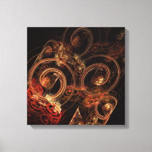 Het geluid van Muziek Abstracte Quad Canvas Druk Afdruk