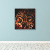 Het geluid van Muziek Abstracte Quad Canvas Druk Afdruk (Insitu (Houten vloer))