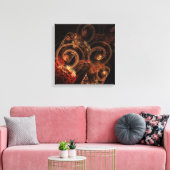 Het geluid van Muziek Abstracte Quad Canvas Druk Afdruk (Insitu (Woonkamer))