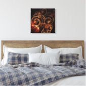Het geluid van Muziek Abstracte Quad Canvas Druk Afdruk (Insitu (Slaapkamer))