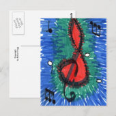 Het "Geluid van Rood" Abstracte Briefkaart (Voorkant / Achterkant)