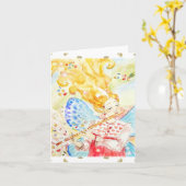 Het geluid van sprookjesmuziek - Greeting Kaart (Gele Bloem)