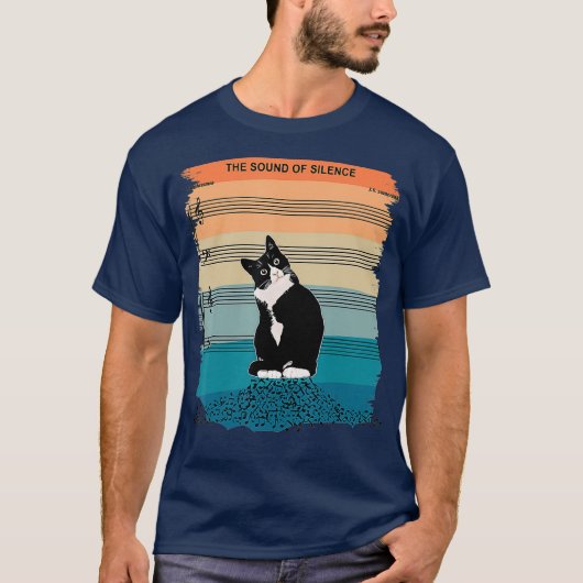 Het geluid van stille muziek en katten t-shirt (Voorkant)