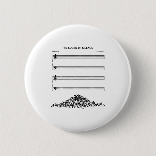 Het geluid van stilte grappige musical ronde button 5,7 cm (Voorkant)