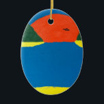 Het geluid van Sunset hanger. Een origineel kunstw Keramisch Ornament<br><div class="desc">Een keramische hanger van een origineel kunstwerk van Musicality van kunstenaar ZM. Het kunstwerk is geschilderd op een prachtig tropisch paradijselijk eiland. Draag dit en de artiest zegt dat je het prachtige geluid van Sunset zult voelen!</div>