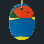 Het geluid van Sunset hanger. Een origineel kunstw Keramisch Ornament<br><div class="desc">Een keramische hanger van een origineel kunstwerk van Musicality van kunstenaar ZM. Het kunstwerk is geschilderd op een prachtig tropisch paradijselijk eiland. Draag dit en de artiest zegt dat je het prachtige geluid van Sunset zult voelen!</div>
