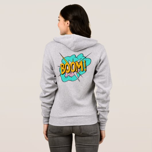 Het geluidseffect van een stripboek: Boom! actiebe Hoodie (Achterkant volledig)