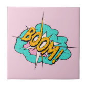 Het geluidseffect van een stripboek: Boom! actiebe Tegeltje (Voorkant)