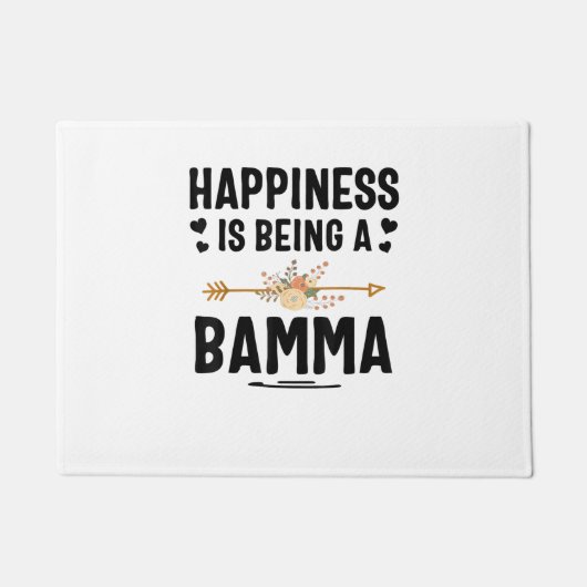 Het geluk is een Bamma Thanksgiving kerst Deurmat (Voorkant)