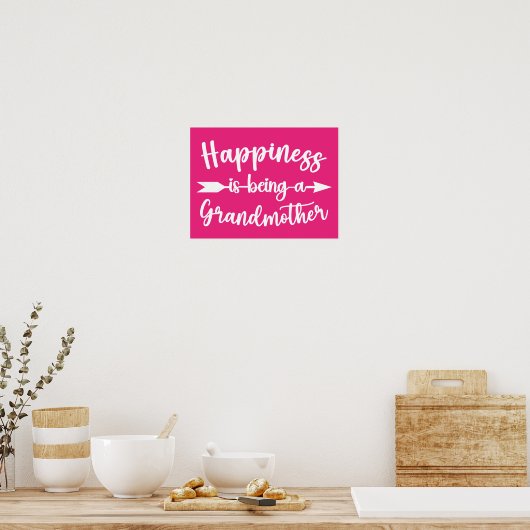 Het geluk is een oma te zijn die Moederdag leuk vi Poster (Keuken)