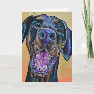Het geluk is een wenskaart van de Hond Kaart