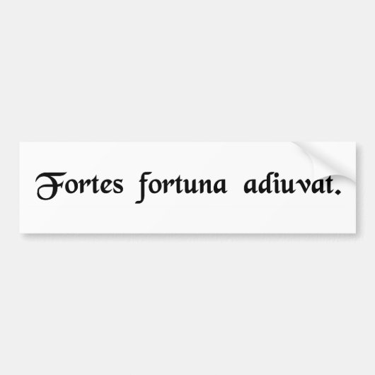 Het geluk is met de dapperen. bumpersticker (Voorkant)