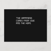 Het geluk komt uit liefde en hoop briefkaart (Voorkant)