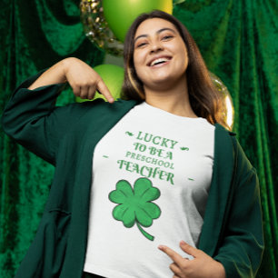 Het geluk om een kleuterjuf te zijn St. Patrick's T-shirt