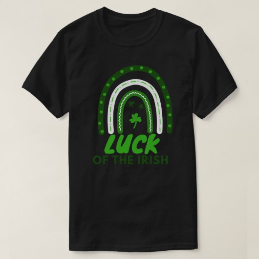 Het geluk van de Ieren, St Patrick's Day Shamrock  T-shirt (Design voorkant)