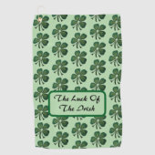 Het geluk van de Ierse Green Shamrock 2025 Golfhanddoek (Voorkant)