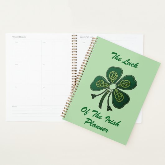 Het geluk van de Ierse Green Shamrock 2025 Planner (Display)