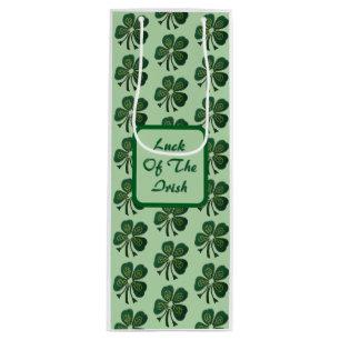 Het geluk van de Ierse Green Shamrocks 2025 Wijn Cadeautas