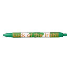 Het geluk van de Ierse Green Shamrocks Blauwe Inkt Pen