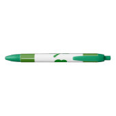 Het geluk van de Ierse Green Shamrocks Blauwe Inkt Pen (Achterkant)