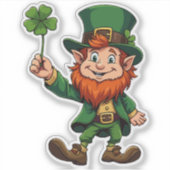 Het geluk van de Ierse Leprechaun Sticker (Voorkant)