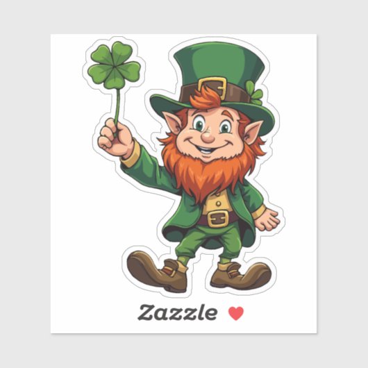 Het geluk van de Ierse Leprechaun Sticker (Vel)