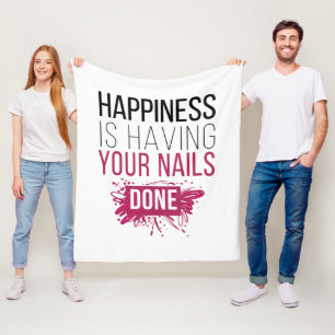 Het geluk van de klap laat je nagels doen. fleece deken