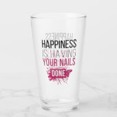 Het geluk van de klap laat je nagels doen. glas (Achterkant)