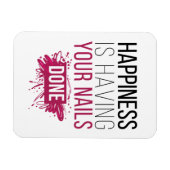 Het geluk van de klap laat je nagels doen. magneet (Horizontaal)