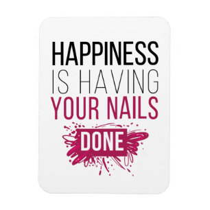 Het geluk van de klap laat je nagels doen. magneet