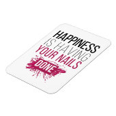 Het geluk van de klap laat je nagels doen. magneet (Linkerzijde)