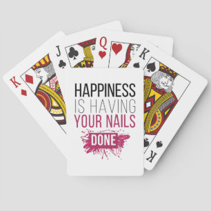 Het geluk van de klap laat je nagels doen. pokerkaarten