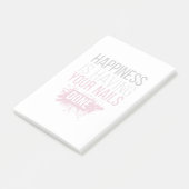 Het geluk van de klap laat je nagels doen. post-it® notes (Schuin)