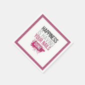 Het geluk van de klap laat je nagels doen. servet (Hoek)