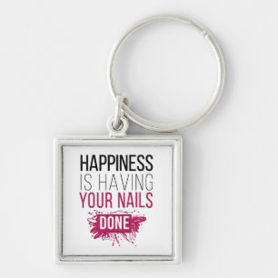 Het geluk van de klap laat je nagels doen. sleutelhanger