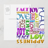 Het Geluk van de Liefde van de Vreugde van de Feestdagenkaart (Voorkant / Achterkant)