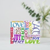 Het Geluk van de Liefde van de Vreugde van de Feestdagenkaart (Staand voorkant)